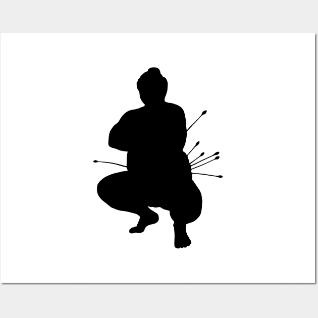 Sumo Silhouette Wall Art by KC Happy Shop